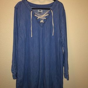 Above the knee jean dress